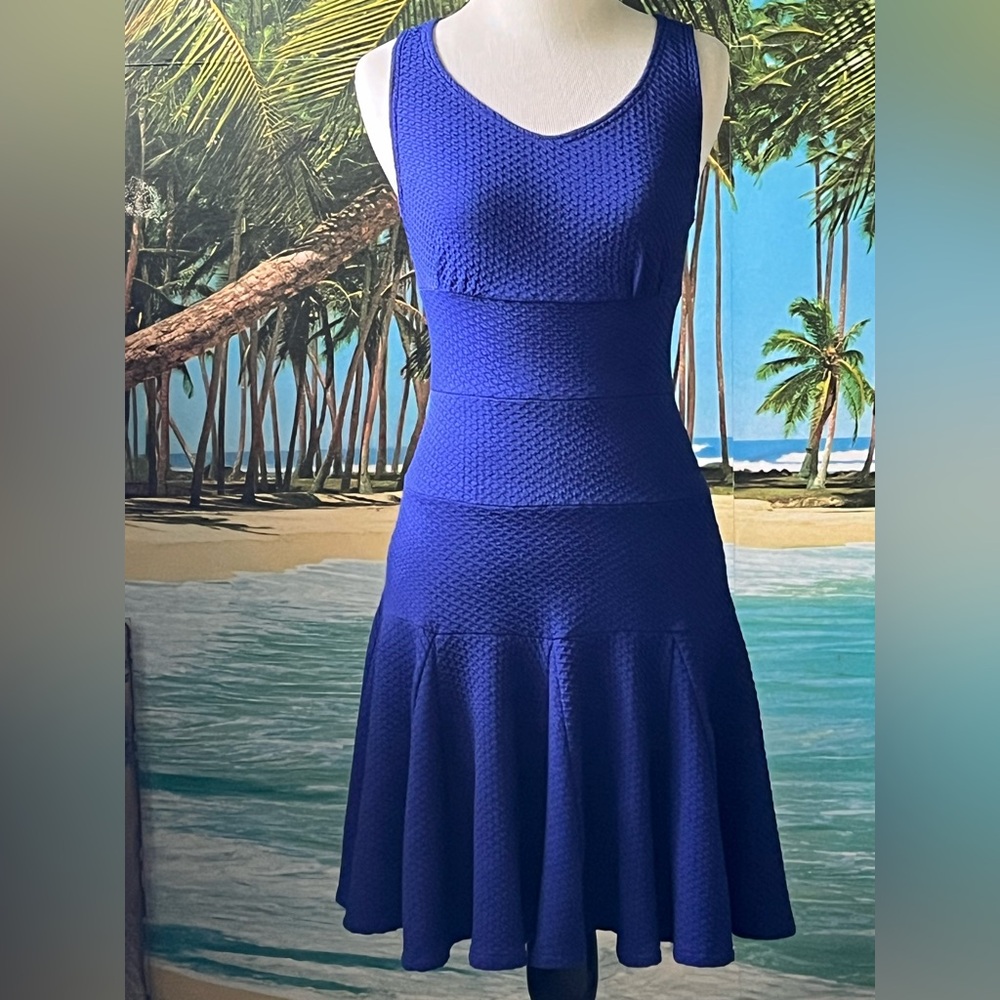 Elegant Blue Sleeveless Dress
